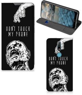 B2Ctelecom Telefoonhoesje met Quotes Nokia 2.4 Bookcase Cover Zombie