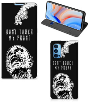 B2Ctelecom Telefoonhoesje met Quotes OPPO Reno4 Pro 5G Bookcase Cover Zombie