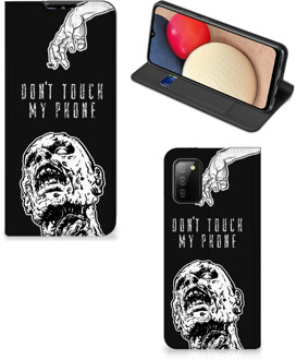 B2Ctelecom Telefoonhoesje met Quotes Samsung Galaxy M02s | A02s Bookcase Cover Zombie