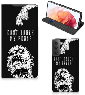 B2Ctelecom Telefoonhoesje met Quotes Samsung Galaxy S21 Bookcase Cover Zombie