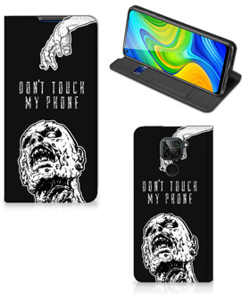 B2Ctelecom Telefoonhoesje met Quotes Xiaomi Redmi Note 9 Bookcase Cover Zombie