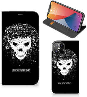 B2Ctelecom Telefoonhoesje met Tekst iPhone 12 Pro Max Bookstyle Case Skull Hair