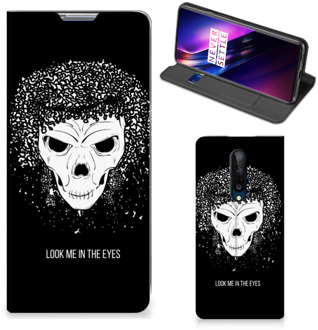 B2Ctelecom Telefoonhoesje met Tekst OnePlus 8 Bookstyle Case Skull Hair