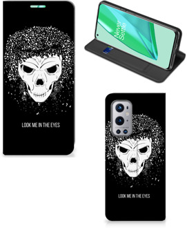 B2Ctelecom Telefoonhoesje met Tekst OnePlus 9 Pro Bookstyle Case Skull Hair