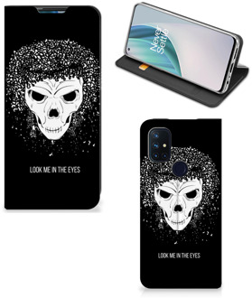 B2Ctelecom Telefoonhoesje met Tekst OnePlus Nord N10 5G Bookstyle Case Skull Hair