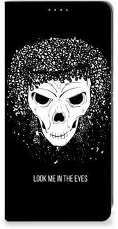 B2Ctelecom Telefoonhoesje met Tekst Samsung Galaxy A21s Bookstyle Case Skull Hair