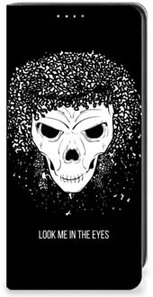 B2Ctelecom Telefoonhoesje met Tekst Samsung Galaxy A41 Bookstyle Case Skull Hair