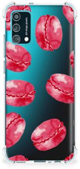 B2Ctelecom Telefoonhoesje met tekst Samsung Galaxy M02s | A02s Telefoon Hoesje met doorzichtige rand Pink Macarons