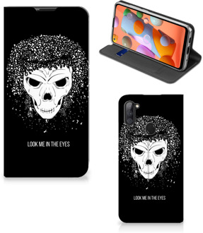 B2Ctelecom Telefoonhoesje met Tekst Samsung Galaxy M11 | A11 Bookstyle Case Skull Hair