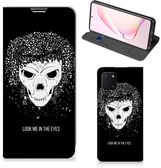 B2Ctelecom Telefoonhoesje met Tekst Samsung Galaxy Note 10 Lite Bookstyle Case Skull Hair