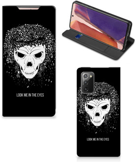 B2Ctelecom Telefoonhoesje met Tekst Samsung Galaxy Note20 Bookstyle Case Skull Hair