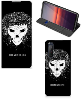 B2Ctelecom Telefoonhoesje met Tekst Sony Xperia 5 II Bookstyle Case Skull Hair