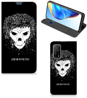 B2Ctelecom Telefoonhoesje met Tekst Xiaomi Mi 10T | 10T Pro Bookstyle Case Skull Hair