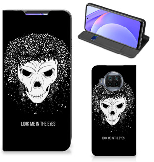 B2Ctelecom Telefoonhoesje met Tekst Xiaomi Mi 10T Lite Bookstyle Case Skull Hair