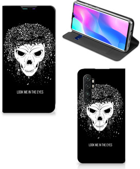 B2Ctelecom Telefoonhoesje met Tekst Xiaomi Mi Note 10 Lite Bookstyle Case Skull Hair