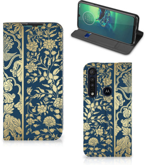 B2Ctelecom Telefoonhoesje Motorola G8 Plus Foto hoesje Golden Flowers