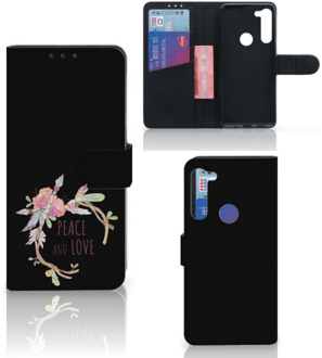 B2Ctelecom Telefoonhoesje Motorola G8 Power Bookcase Boho Text