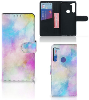 B2Ctelecom Telefoonhoesje Motorola G8 Power Bookcase Personaliseren Watercolor Light