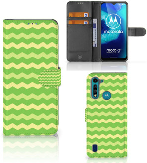 B2Ctelecom Telefoonhoesje Motorola G8 Power Lite Book Case Waves Green