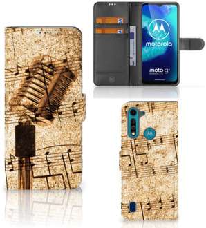 B2Ctelecom Telefoonhoesje Motorola G8 Power Lite Cover Ontwerpen Bladmuziek