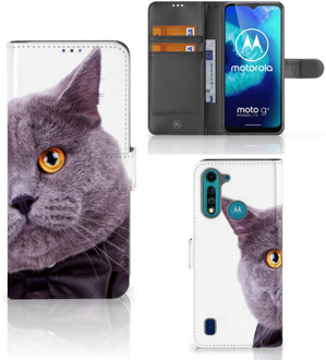 B2Ctelecom Telefoonhoesje Motorola G8 Power Lite Flipcover Case Kat