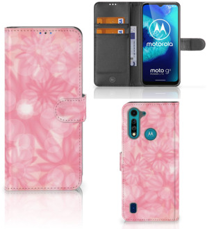 B2Ctelecom Telefoonhoesje Motorola G8 Power Lite Wallet Book Case Spring Flowers