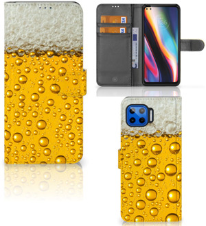 B2Ctelecom Telefoonhoesje Motorola Moto G 5G Plus Flip Cover Valentijn Cadeautje hem Bier