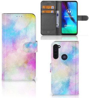 B2Ctelecom Telefoonhoesje Motorola Moto G Pro Bookcase Personaliseren Watercolor Light