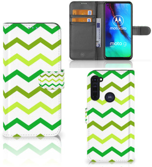 B2Ctelecom Telefoonhoesje Motorola Moto G Pro Flip Case Zigzag Groen