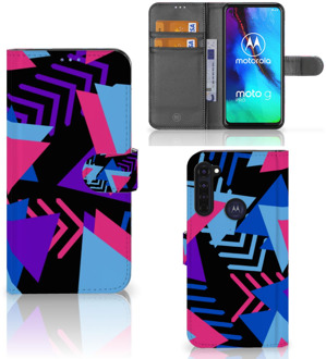 B2Ctelecom Telefoonhoesje Motorola Moto G Pro Wallet Book Case Design Funky Triangle