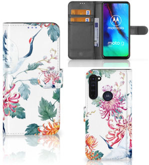 B2Ctelecom Telefoonhoesje Motorola Moto G Pro Wallet Bookcase Bird Flowers