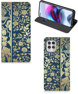 B2Ctelecom Telefoonhoesje Motorola Moto G100 Foto hoesje Golden Flowers