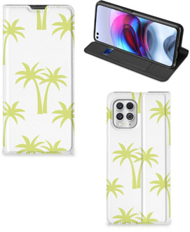 B2Ctelecom Telefoonhoesje Motorola Moto G100 Magnet Case Palmtrees