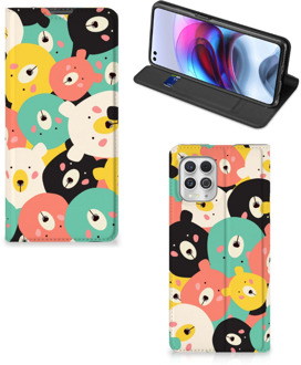 B2Ctelecom Telefoonhoesje Motorola Moto G100 Wallet Bookcase Bears