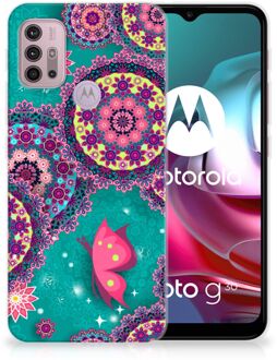 B2Ctelecom Telefoonhoesje Motorola Moto G30 | G10 Back Cover Siliconen Hoesje Cirkels en Vlinders