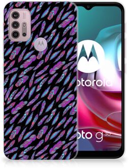 B2Ctelecom Telefoonhoesje Motorola Moto G30 | G10 Backcover Soft Siliconen Hoesje Feathers Color