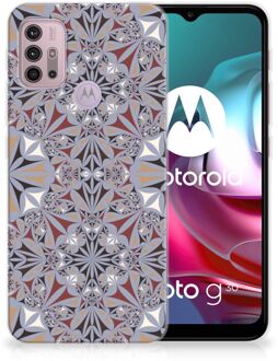 B2Ctelecom Telefoonhoesje Motorola Moto G30 | G10 Hoesje Flower Tiles