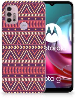 B2Ctelecom Telefoonhoesje Motorola Moto G30 | G10 Leuk TPU Backcase Aztec Purple