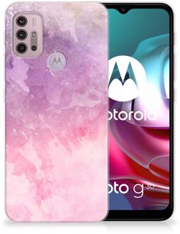 B2Ctelecom Telefoonhoesje Motorola Moto G30 | G10 Silicone Back Cover Pink Purple Paint