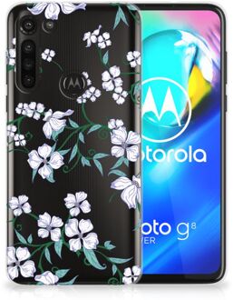 B2Ctelecom Telefoonhoesje Motorola Moto G8 Power Foto hoesje Blossom White