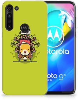 B2Ctelecom Telefoonhoesje Motorola Moto G8 Power Foto hoesje Doggy Biscuit