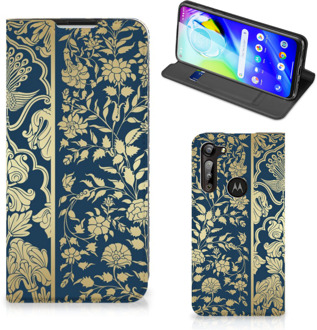 B2Ctelecom Telefoonhoesje Motorola Moto G8 Power Foto hoesje Golden Flowers