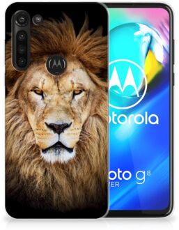 B2Ctelecom Telefoonhoesje Motorola Moto G8 Power Hippe Hoesjes Customize Super als Vaderdag Cadeau Leeuw