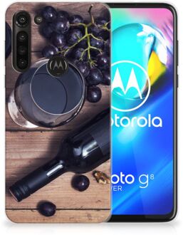 B2Ctelecom Telefoonhoesje Motorola Moto G8 Power Leuk TPU Backcase Wijn