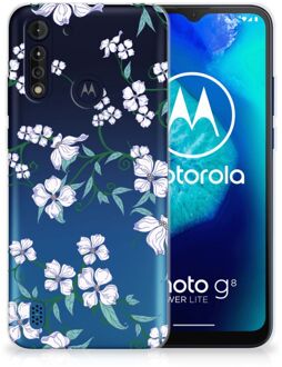 B2Ctelecom Telefoonhoesje Motorola Moto G8 Power Lite Foto hoesje Blossom White