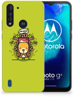 B2Ctelecom Telefoonhoesje Motorola Moto G8 Power Lite Foto hoesje Doggy Biscuit