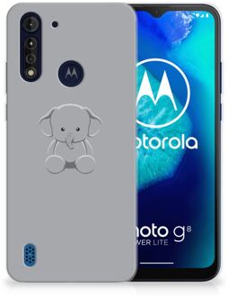 B2Ctelecom Telefoonhoesje Motorola Moto G8 Power Lite Hippe Hoesjes Baby Olifant