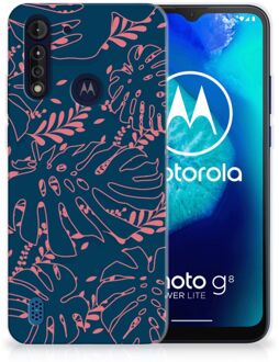 B2Ctelecom Telefoonhoesje Motorola Moto G8 Power Lite Silicone Back Cover Palm Leaves