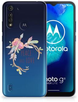 B2Ctelecom Telefoonhoesje Motorola Moto G8 Power Lite TPU Siliconen Hoesje Boho Text