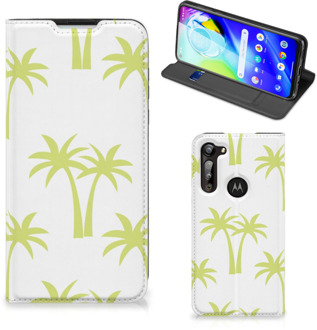 B2Ctelecom Telefoonhoesje Motorola Moto G8 Power Magnet Case Palmtrees